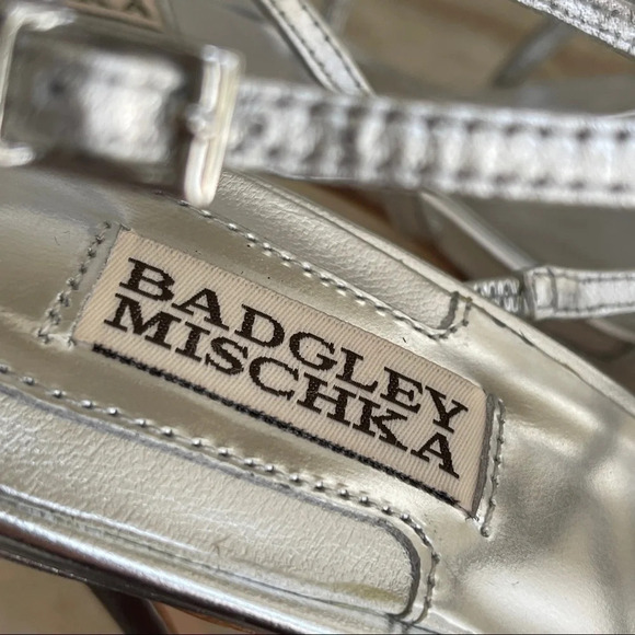 Badgley Mischka Platform Heels in Sexy Silver - Picture 8 of 12
